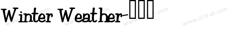 Winter Weather字体转换